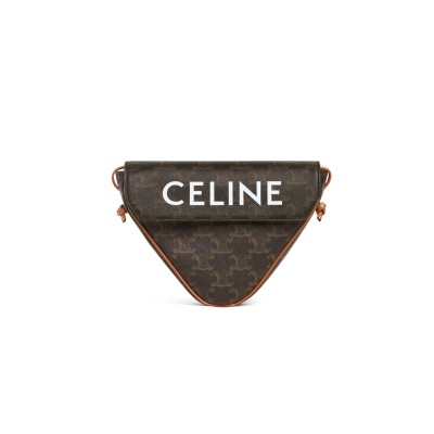 CELINE CROSSBODY BAG IN TRIOMPHE CANVAS AND CALFSKIN 195902BZK.04LI (21*15*4cm)